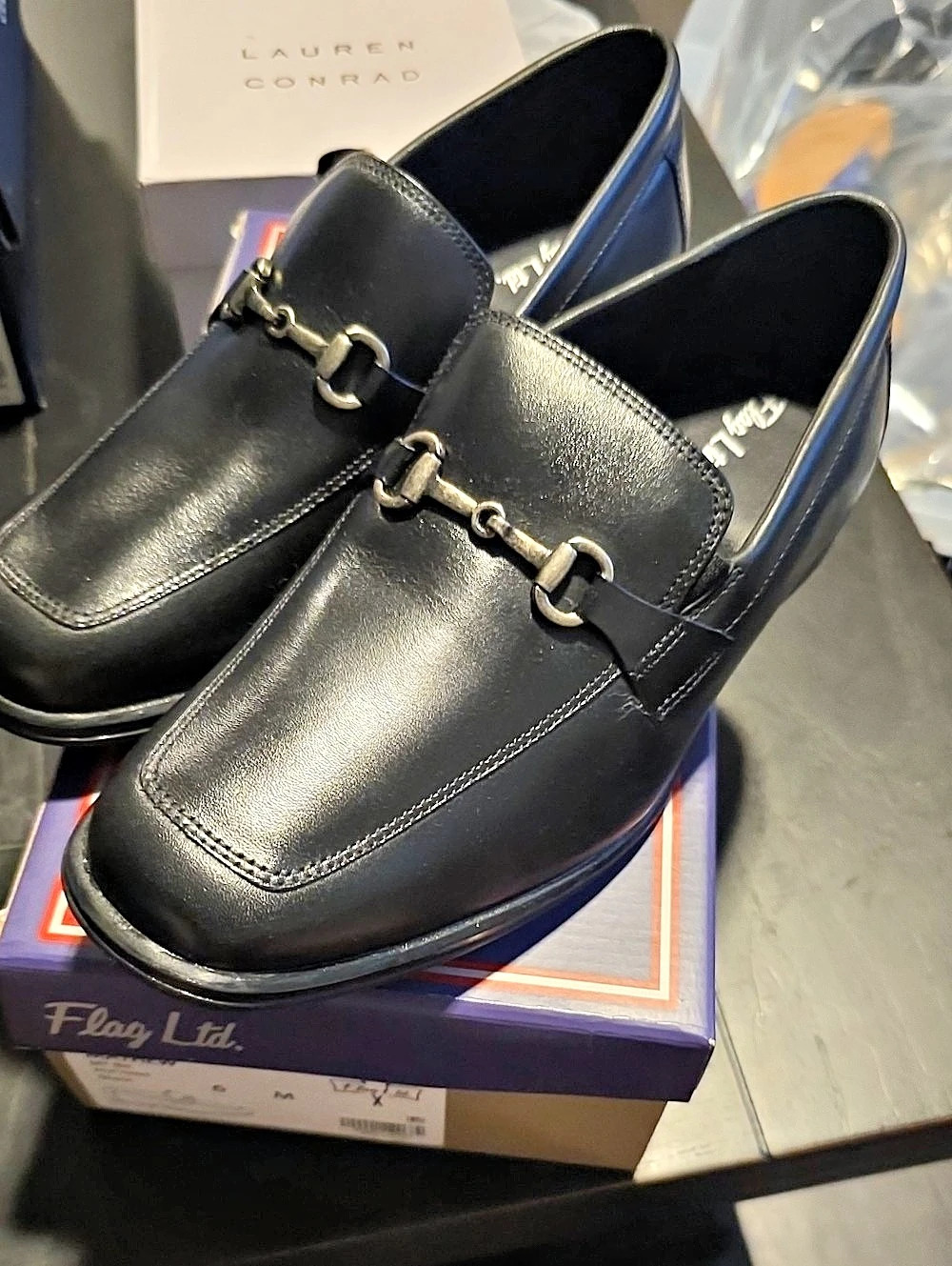Flag Ltd Mathew Dress Loafers Black NIB